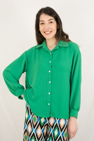 Φαρδύ πράσινο πουκάμισο